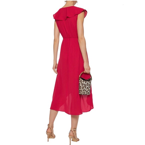 ⭕️Sold⭕️Walter Baker Red Mock Wrap Dress NWT - Picture 2 of 4